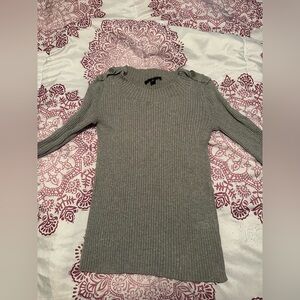 Banana Republic Gray Ribbed Women's Sweater